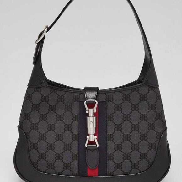 Balenciaga x Gucci Black/Grey Canvas/Leather The Hacker Project 1961 Small Ja... - Picture 1 of 10